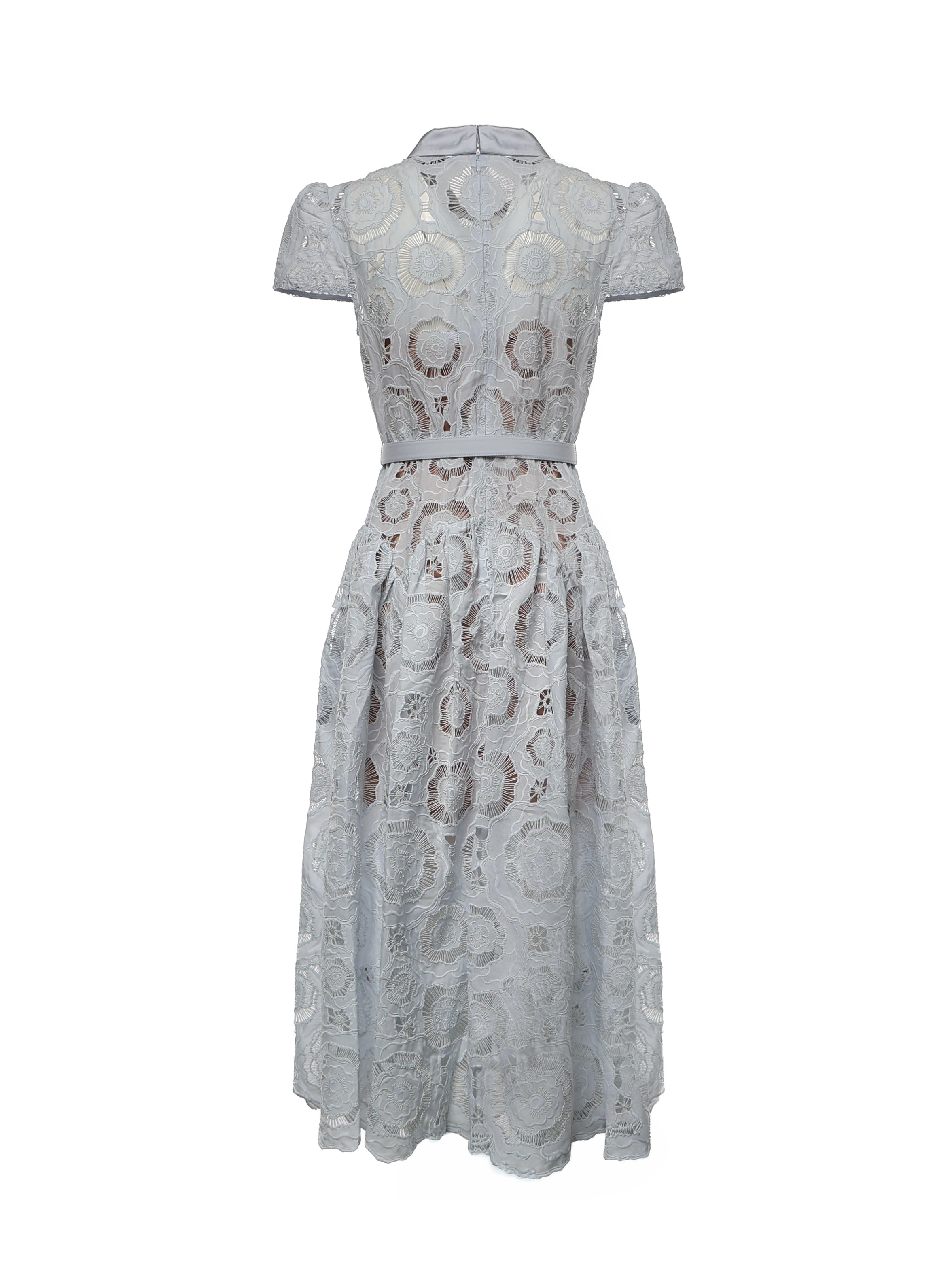 Abiti BLUE FLORAL LACE  MIDI DRESS RS26 167MB BL BLUE SELF-PORTRAIT