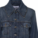 Giubbini  HEAVY DENIM JACKET DARK BLUE VINTAGE A1010073 569 569 GANNI