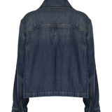 Giubbini  HEAVY DENIM JACKET DARK BLUE VINTAGE A1010073 569 569 GANNI