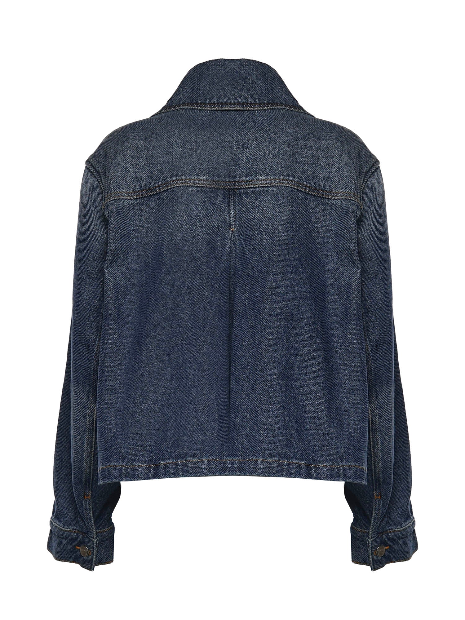 Giubbini  HEAVY DENIM JACKET DARK BLUE VINTAGE A1010073 569 569 GANNI
