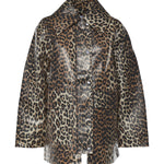 Giubbini  LAMINATED COTTON CANVAS JACKET ALMOND MILK A1010083 859 859 GANNI