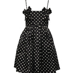 Abiti PRINTED DOUBLE SATIN MINI STRAP DRESS BLACK A1030193 099 099 GANNI