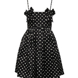 Abiti PRINTED DOUBLE SATIN MINI STRAP DRESS BLACK A1030193 099 099 GANNI