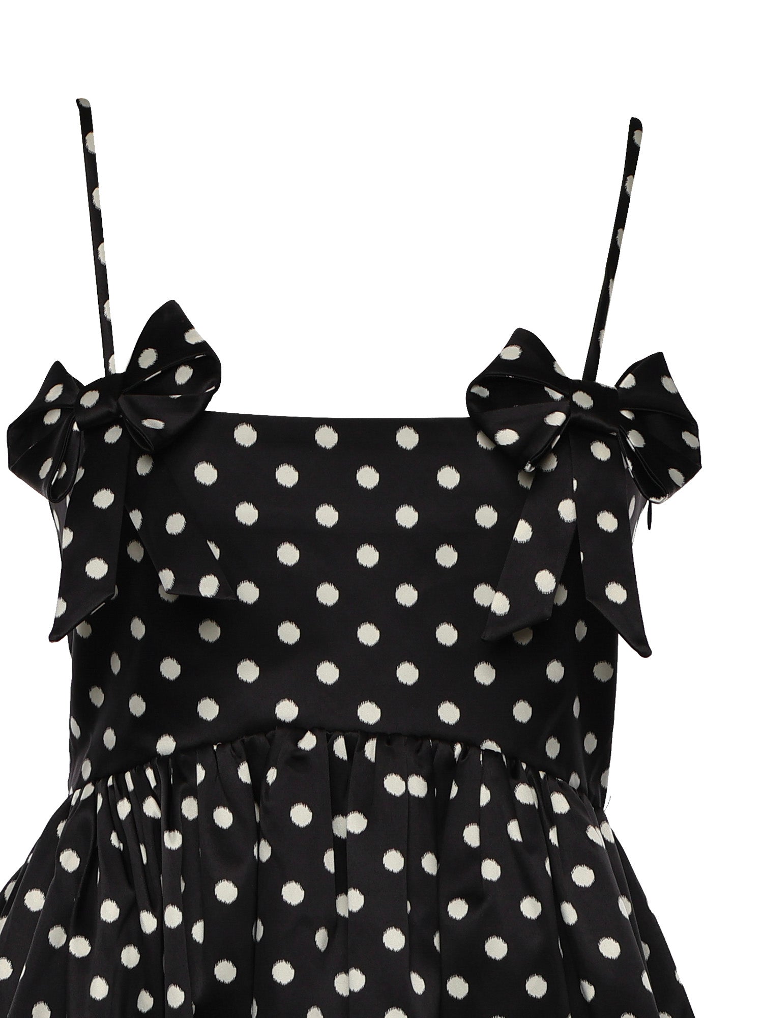 Abiti PRINTED DOUBLE SATIN MINI STRAP DRESS BLACK A1030193 099 099 GANNI