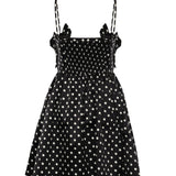 Abiti PRINTED DOUBLE SATIN MINI STRAP DRESS BLACK A1030193 099 099 GANNI