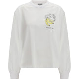 T-shirt BASIC COTTON JERSEY LONG SLEEVE BRIGHT WHITE A1050059 151 151 GANNI