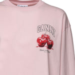 T-shirt BASIC COTTON JERSEY LONG SLEEVE CHALK PINK A1050059 868 868 GANNI