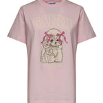 T-shirt BASIC COTTON JERSEY T-SHIRT CHALK PINK A1050062 868 868 GANNI