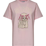 T-shirt BASIC COTTON JERSEY T-SHIRT CHALK PINK A1050062 868 868 GANNI