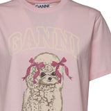 T-shirt BASIC COTTON JERSEY T-SHIRT CHALK PINK A1050062 868 868 GANNI