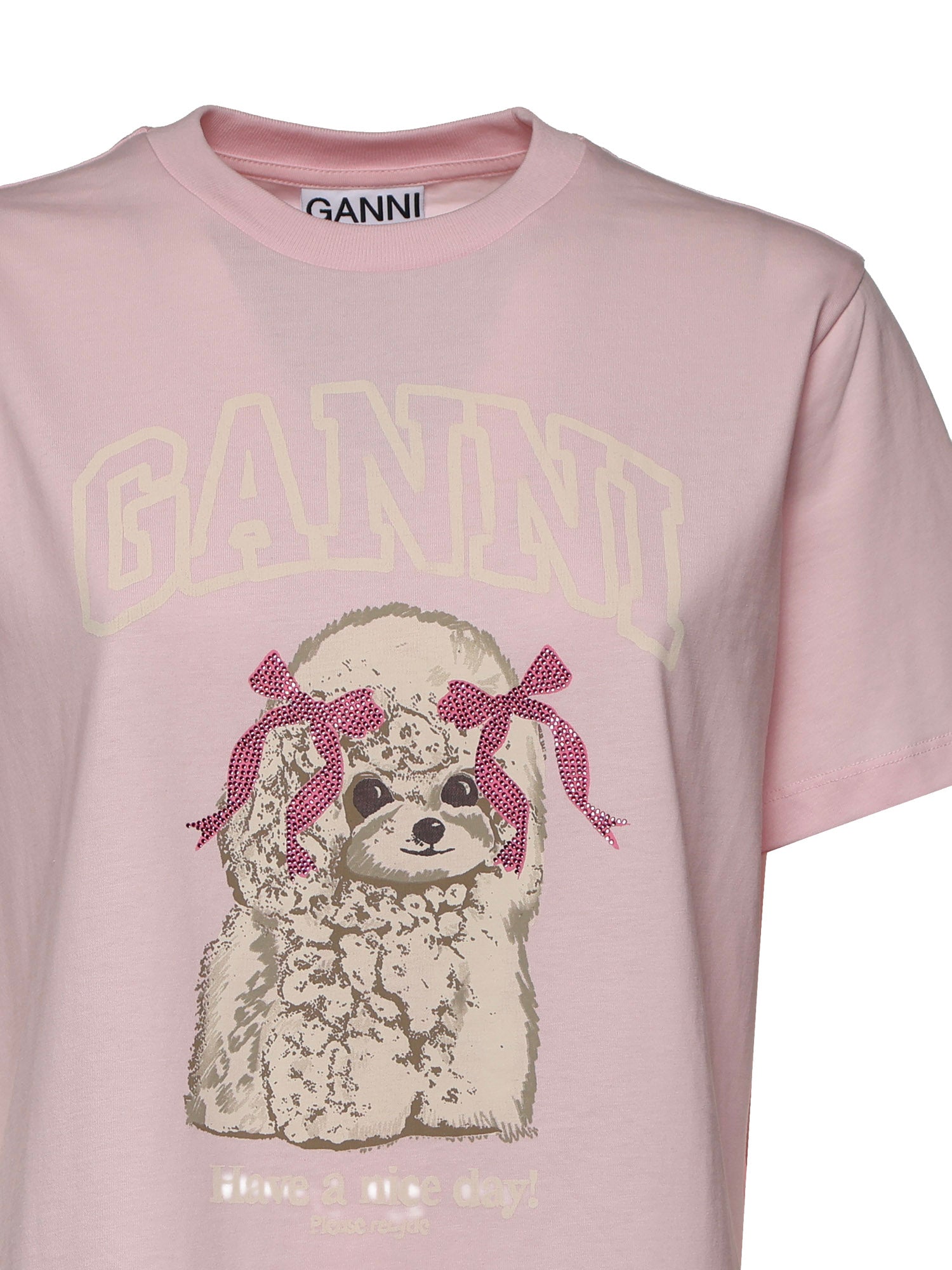 T-shirt BASIC COTTON JERSEY T-SHIRT CHALK PINK A1050062 868 868 GANNI