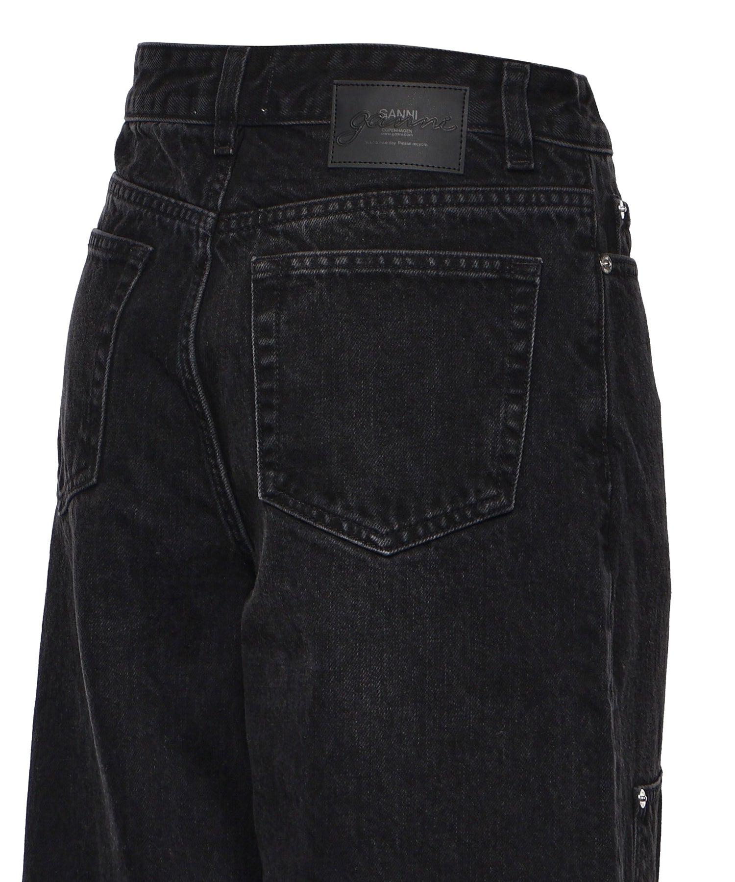 Jeans ESSENTIALS RIGID DENIM AUDRI BLACK WASHED A1100100 055 055 GANNI