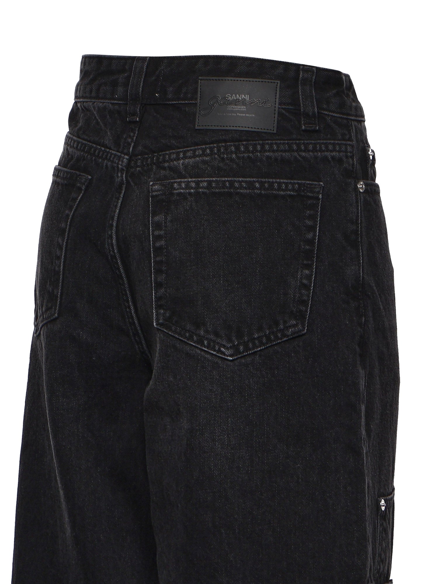 Jeans ESSENTIALS RIGID DENIM AUDRI BLACK WASHED A1100100 055 055 GANNI