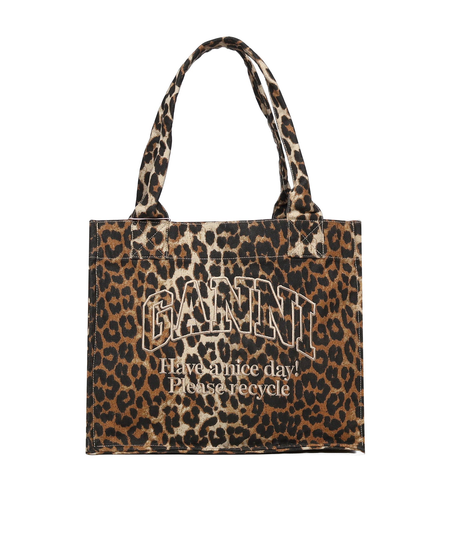 Borse LARGE EASY SHOPPER POCKET PRINT LEOPARD A7179 943 943 GANNI