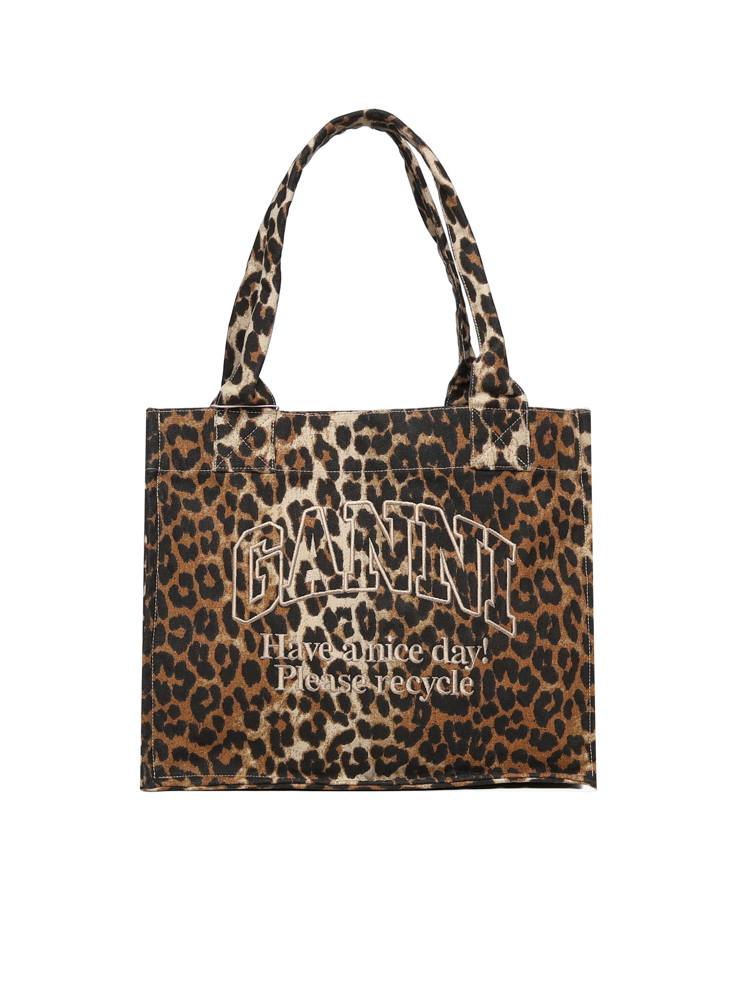 Borse LARGE EASY SHOPPER POCKET PRINT LEOPARD A7179 943 943 GANNI