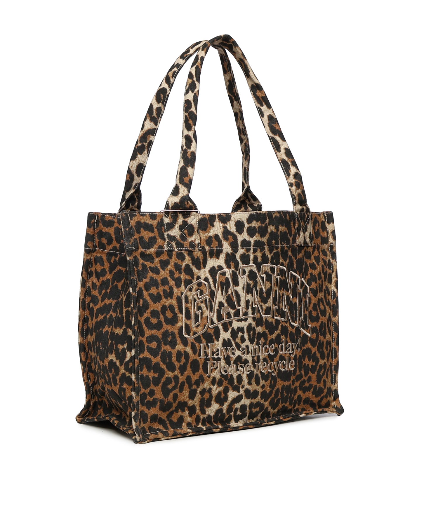 Borse LARGE EASY SHOPPER POCKET PRINT LEOPARD A7179 943 943 GANNI