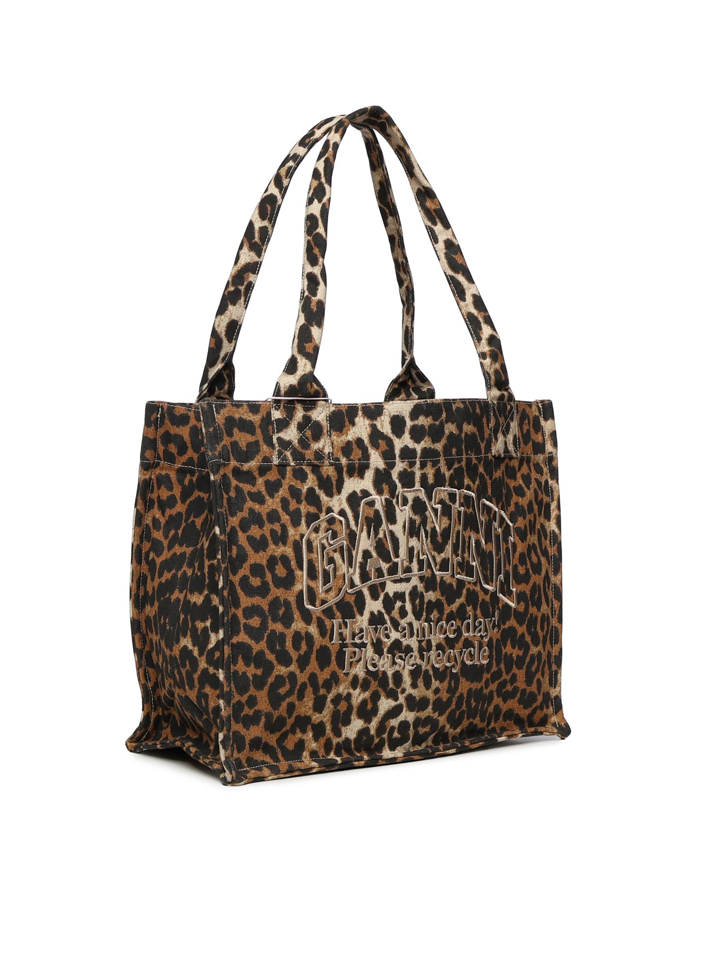 Borse LARGE EASY SHOPPER POCKET PRINT LEOPARD A7179 943 943 GANNI