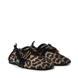 Ballerine SUE TRIPLE BALLERINA FLOCKED DENIM PRINTED ALMOND MILK B1020077 859 859 GANNI