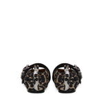 Ballerine SUE TRIPLE BALLERINA FLOCKED DENIM PRINTED ALMOND MILK B1020077 859 859 GANNI