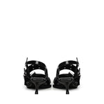 Ballerine FEMININE BUCKLE KITTEN HEEL BOX OLEATEX BLACK B1020092 099 099 GANNI