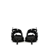 Ballerine FEMININE BUCKLE KITTEN HEEL BOX OLEATEX BLACK B1020092 099 099 GANNI