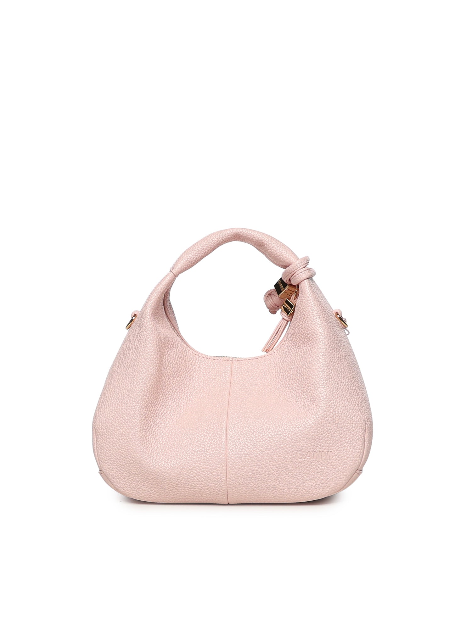 Borse HOBO MINI GRAINED CHALK PINK B2070028 868 868 GANNI