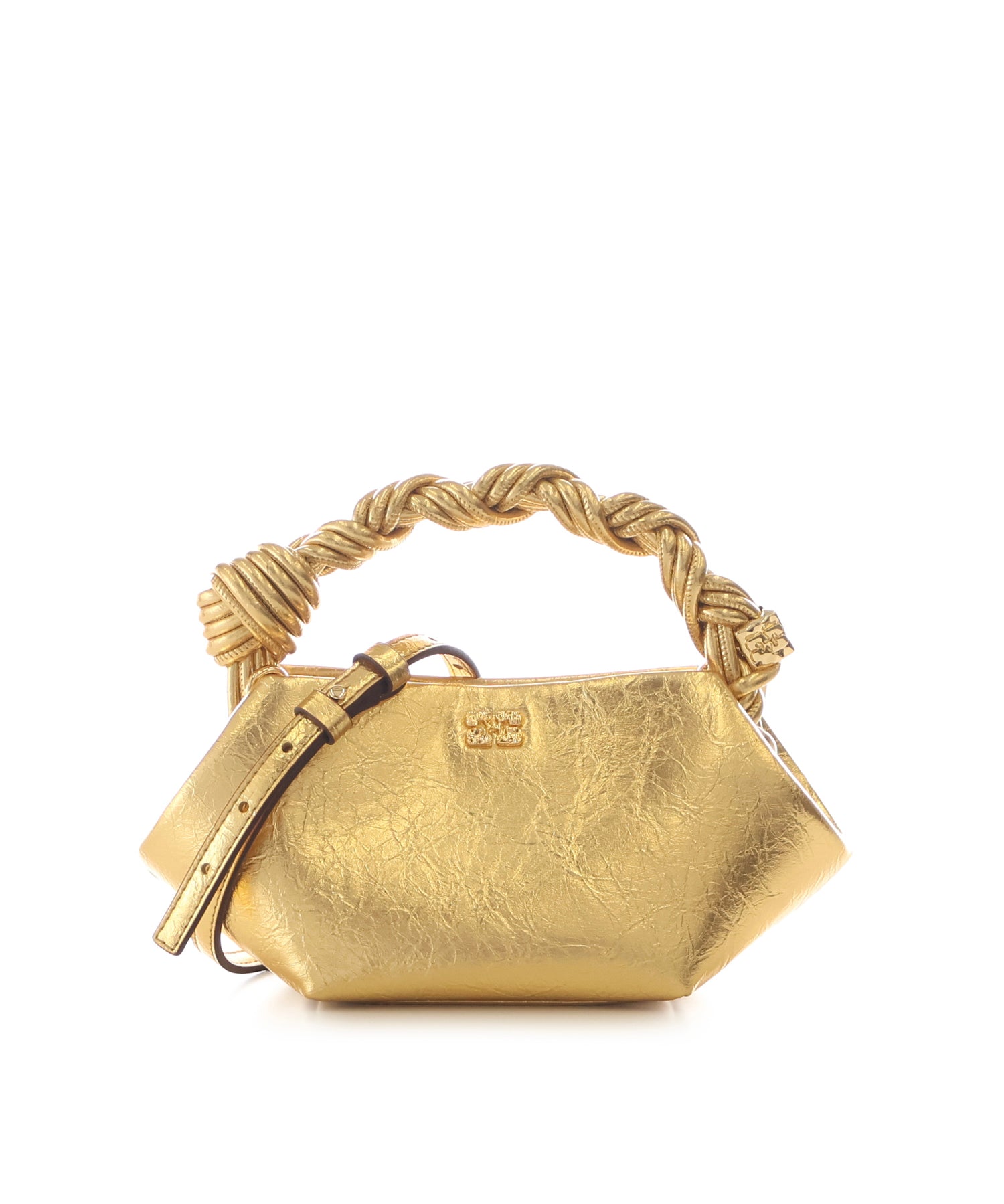 Borse BOU MINI CRUSHED GOLD B2100030 339 339 GANNI