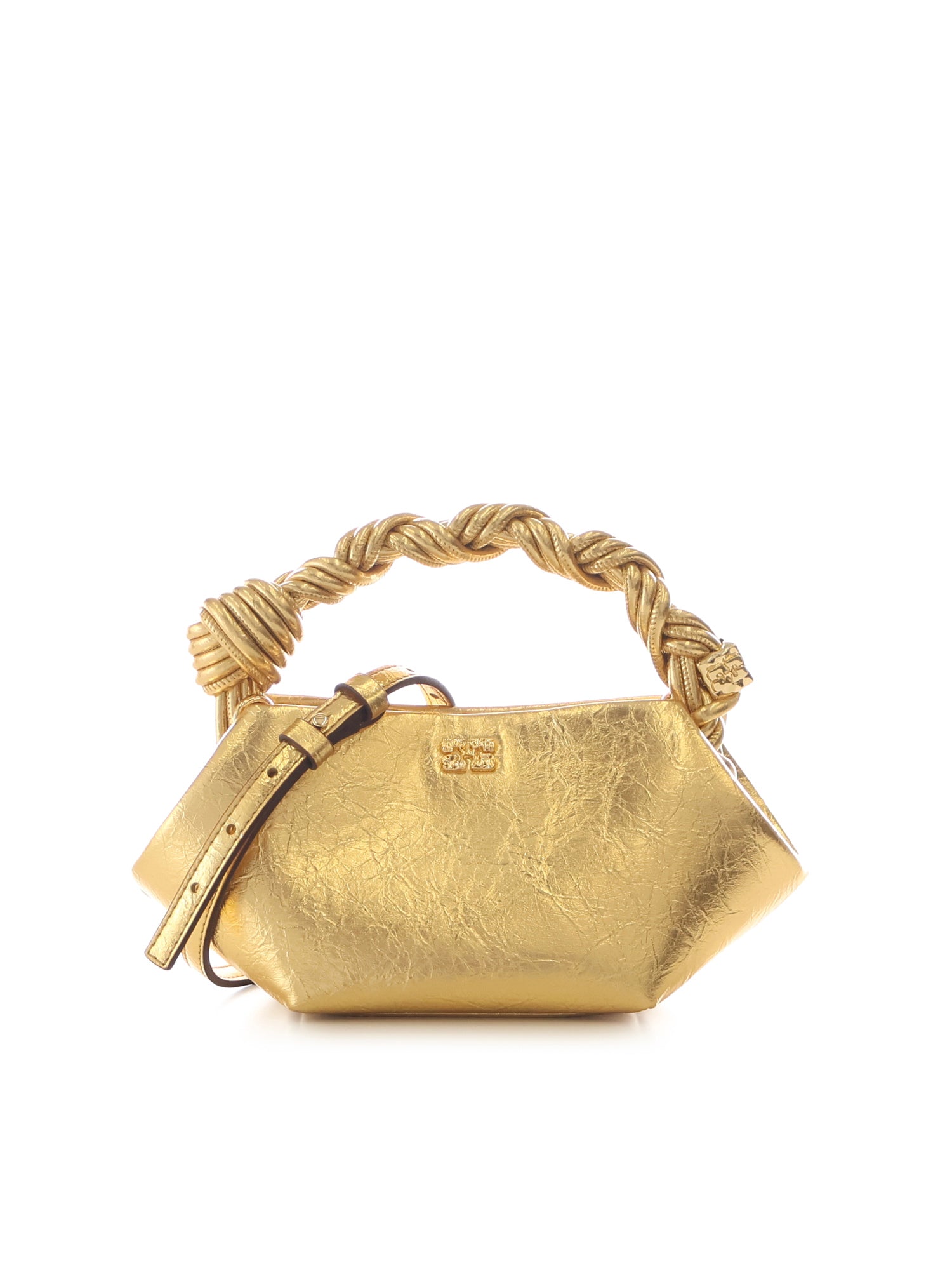 Borse BOU MINI CRUSHED GOLD B2100030 339 339 GANNI