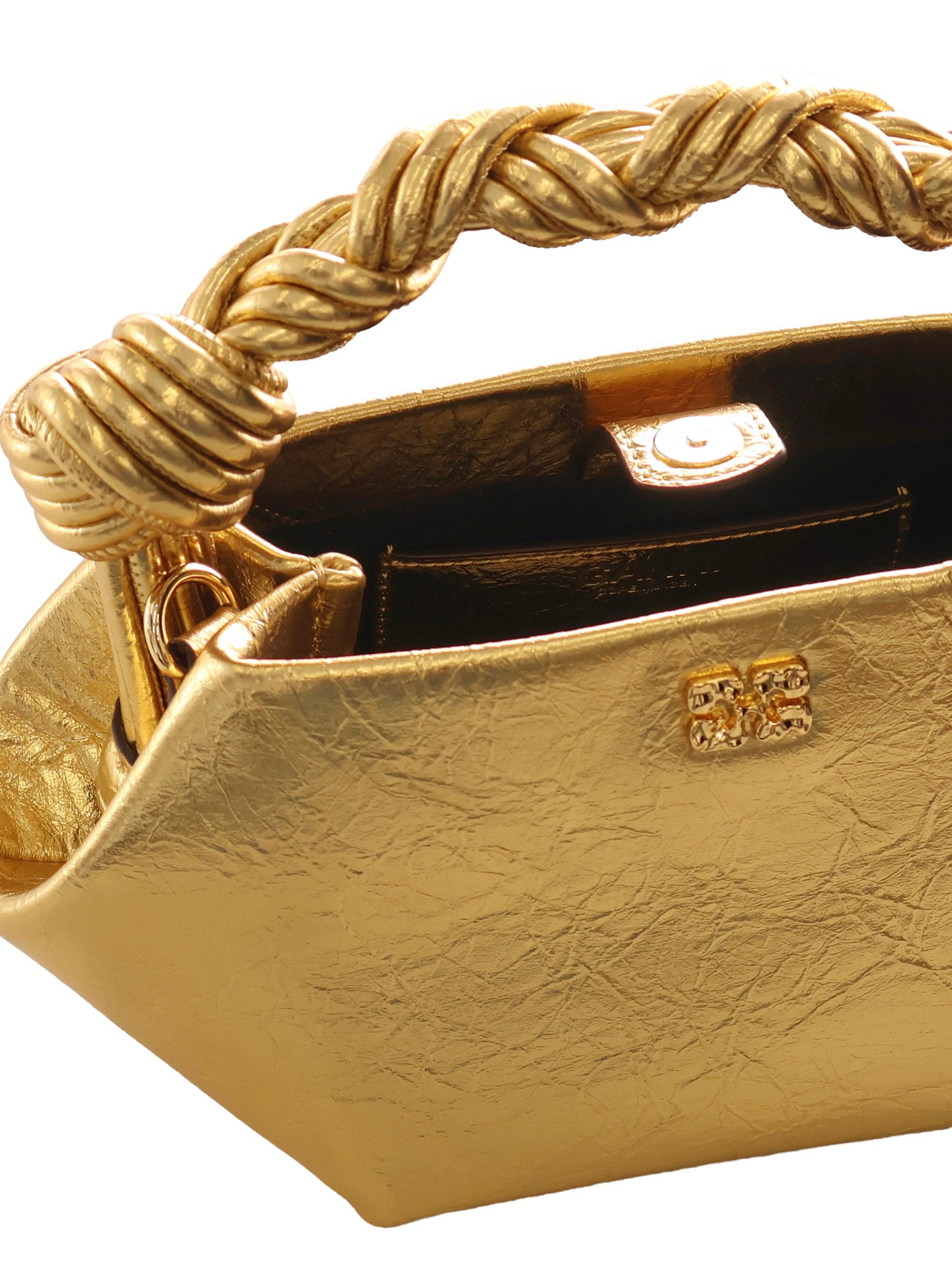 Borse BOU MINI CRUSHED GOLD B2100030 339 339 GANNI