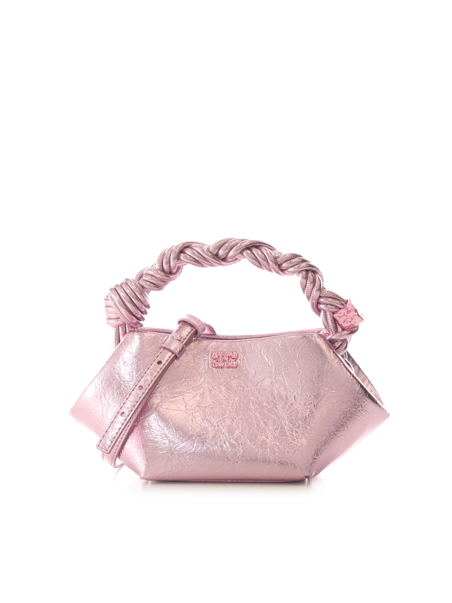Borse BOU MINI CRUSHED SILVER PINK B2100030 499 499 GANNI