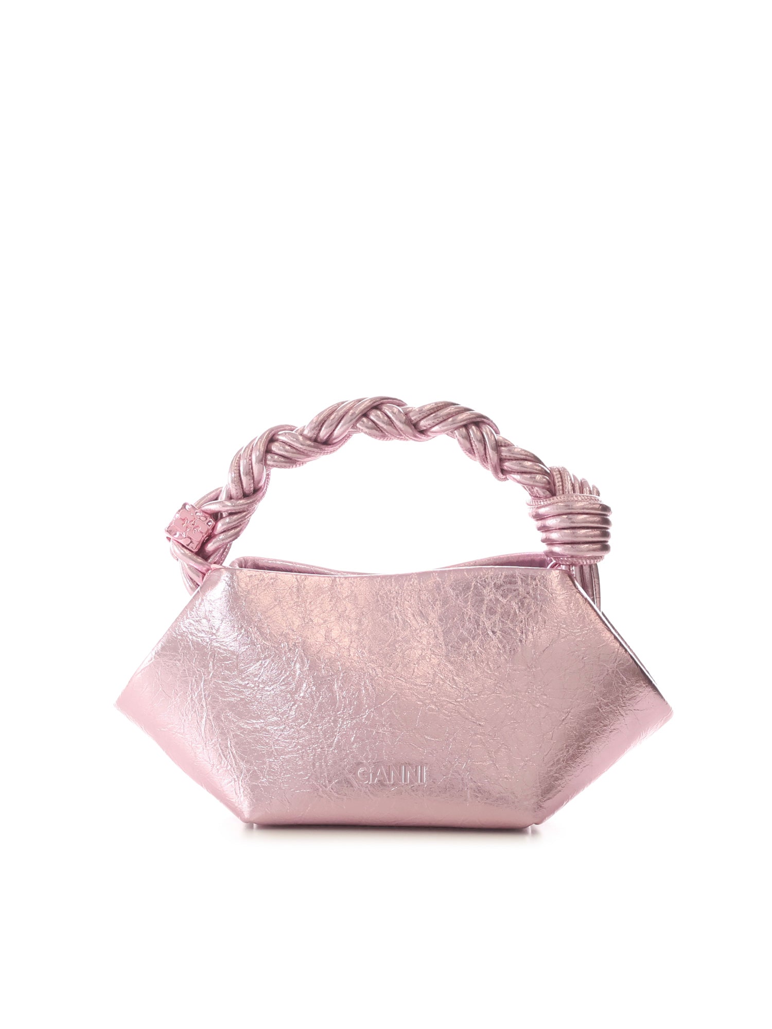 Borse BOU MINI CRUSHED SILVER PINK B2100030 499 499 GANNI
