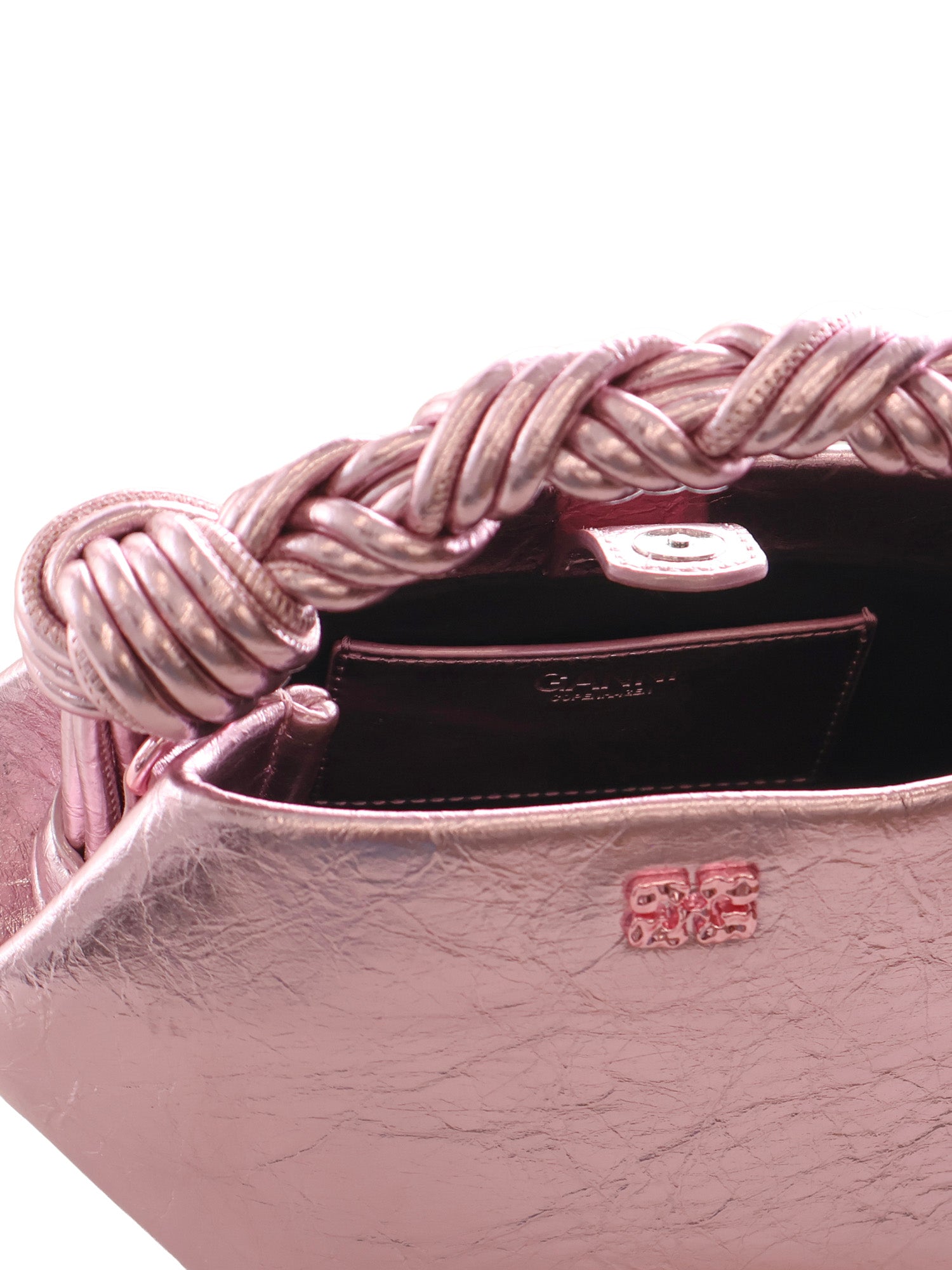 Borse BOU MINI CRUSHED SILVER PINK B2100030 499 499 GANNI