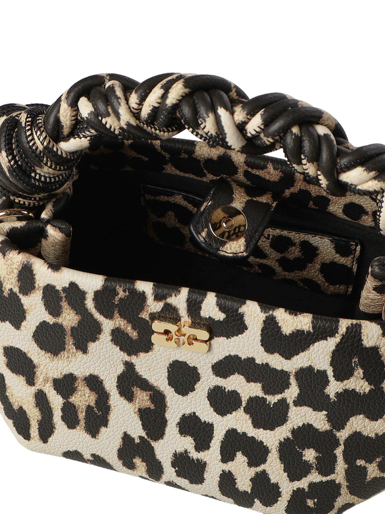 Borse BOU MINI GRAINED PRINTED ALMOND MILK B2100063 859 859 GANNI