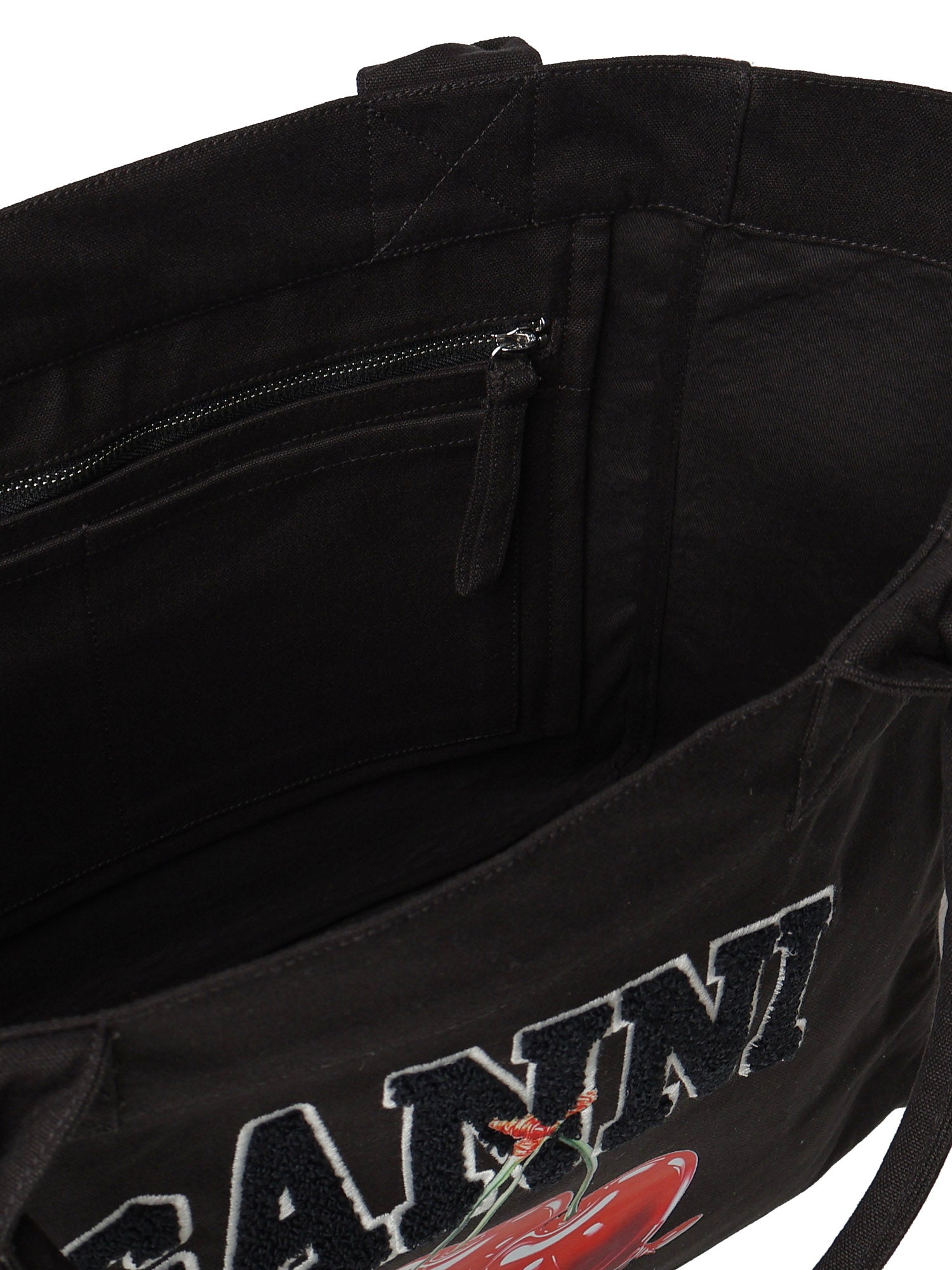 Borse MEDIUM TRAPEZE SHOPPER CHERRY PRINTED PHANTOM B2110038 252 252 GANNI