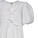 Abiti COTTON POPLIN TIE STRING MINI DRESS BRIGHT WHITE F9170 151 151 GANNI