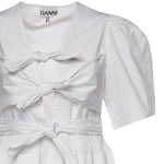 Topwear WASHED STRETCH COTTON TIE STRAP BLOUSE BRIGHT WHITE W0309 151 151 GANNI