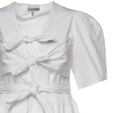 Topwear WASHED STRETCH COTTON TIE STRAP BLOUSE BRIGHT WHITE W0309 151 151 GANNI