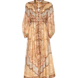 Abiti WANDERLUST PLUNGE MIDI DRESS TAPESTRY MULTI 5753DRS262 TPML TPML ZIMMERMANN