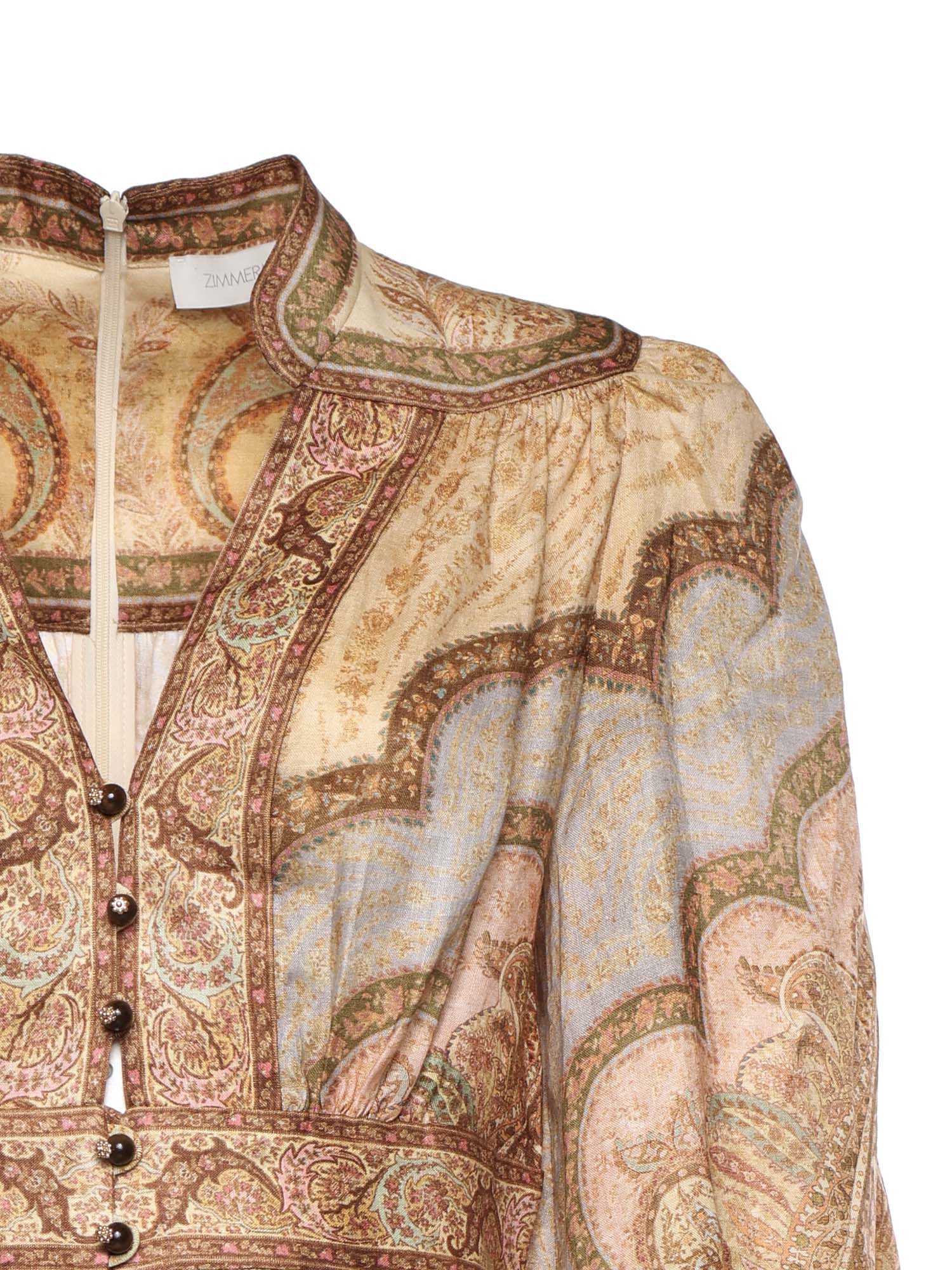 Abiti WANDERLUST PLUNGE MIDI DRESS TAPESTRY MULTI 5753DRS262 TPML TPML ZIMMERMANN