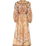 Abiti WANDERLUST PLUNGE MIDI DRESS TAPESTRY MULTI 5753DRS262 TPML TPML ZIMMERMANN