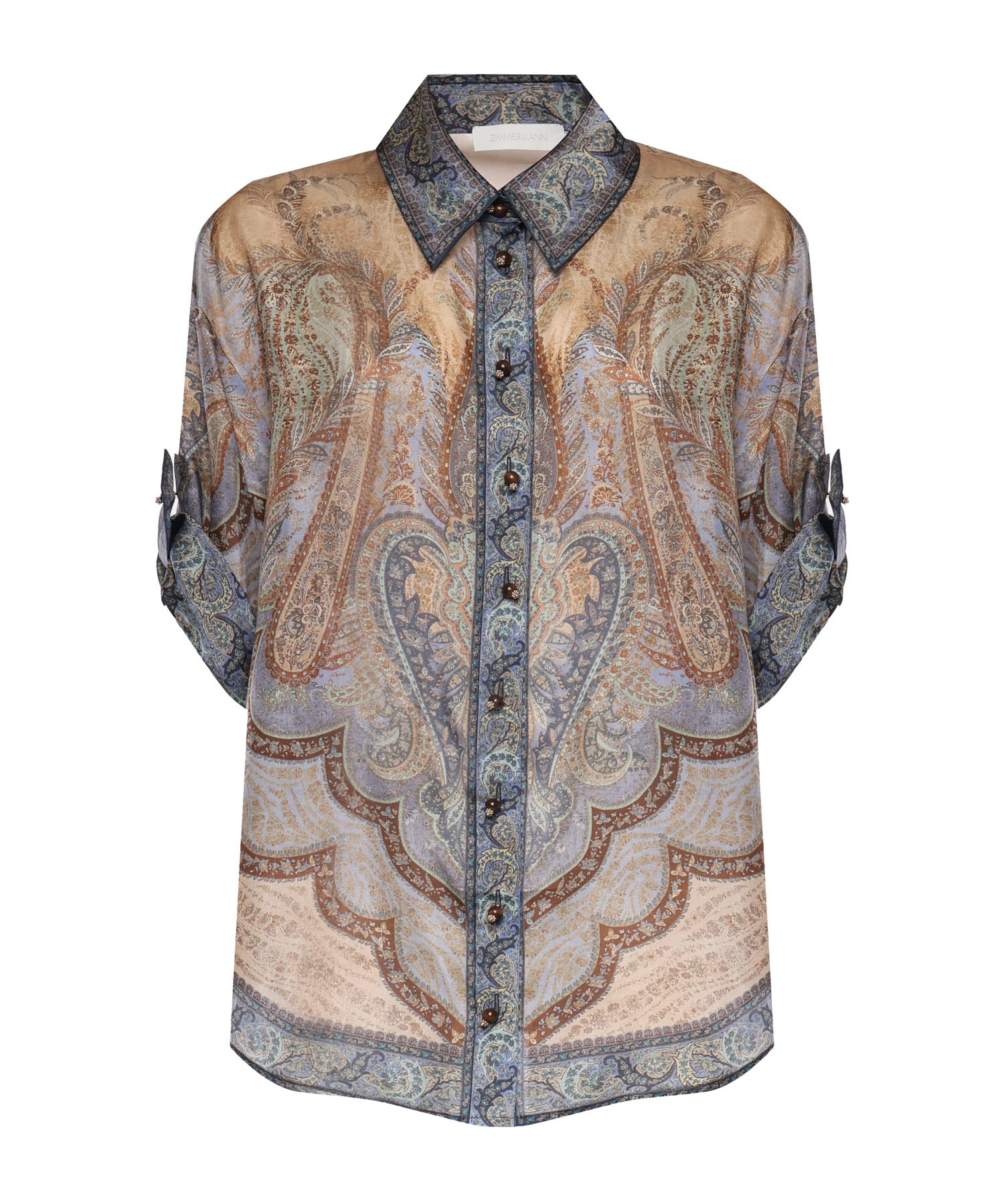 Topwear WANDERLUST SHORT SLEEVE SHIRT TAPESTRY BLUE MULTI 8624TRS262 TPBL TPBL ZIMMERMANN
