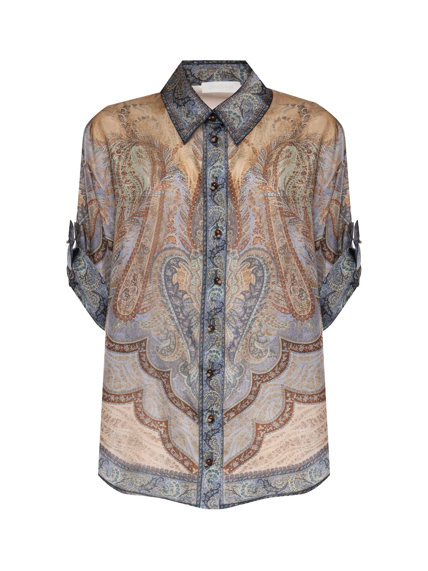 Topwear WANDERLUST SHORT SLEEVE SHIRT TAPESTRY BLUE MULTI 8624TRS262 TPBL TPBL ZIMMERMANN