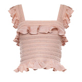 Maglieria REBELLION FRILL CAMI METALLIC ROSE GOLD 4416TC261 MTRG MTRG ZIMMERMANN