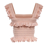 Maglieria REBELLION FRILL CAMI METALLIC ROSE GOLD 4416TC261 MTRG MTRG ZIMMERMANN
