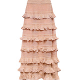 Maglieria REBELLION FRILL MIDI SKIRT METALLIC ROSE GOLD 4439SC261 MTRG MTRG ZIMMERMANN