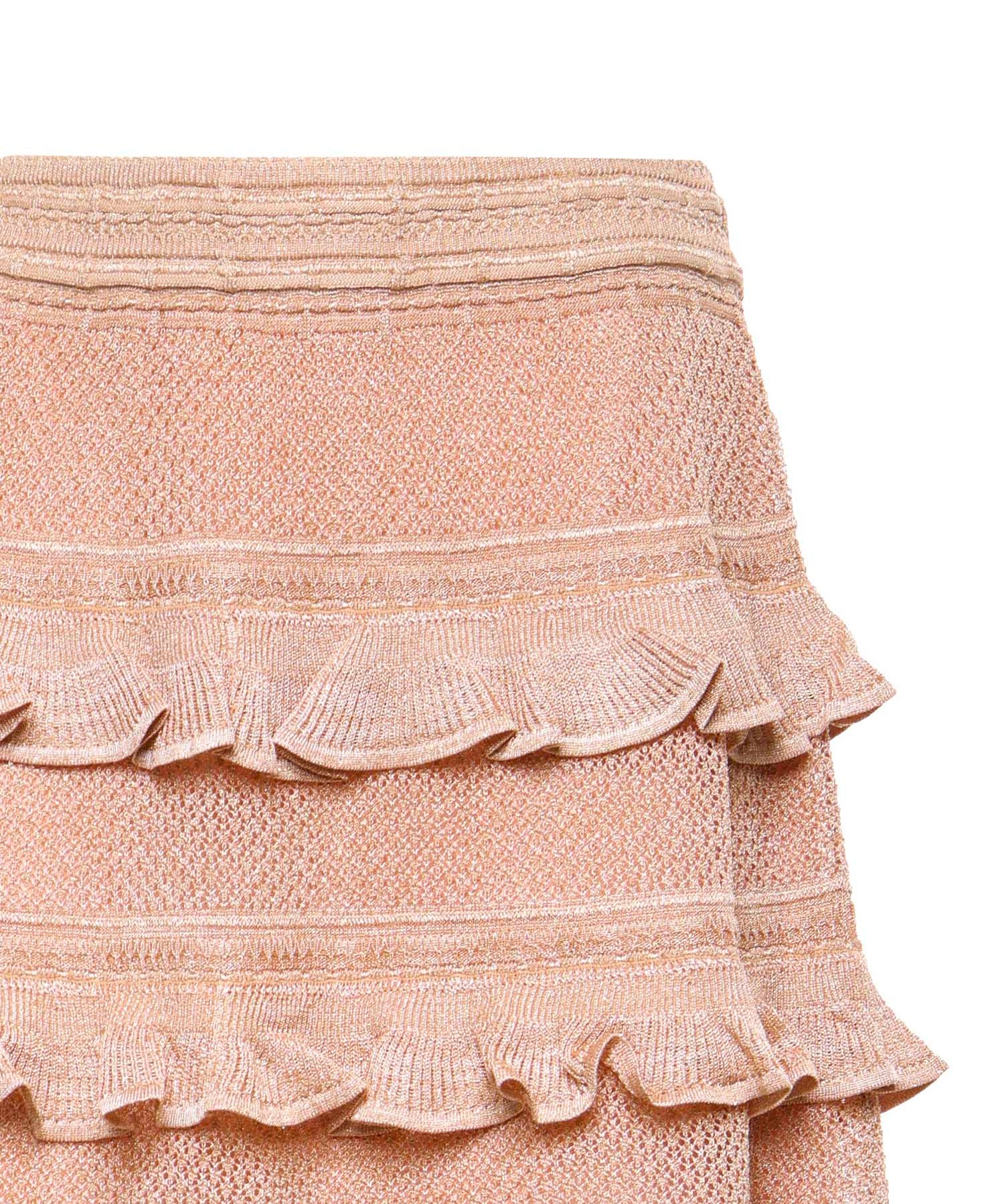 Maglieria REBELLION FRILL MIDI SKIRT METALLIC ROSE GOLD 4439SC261 MTRG MTRG ZIMMERMANN