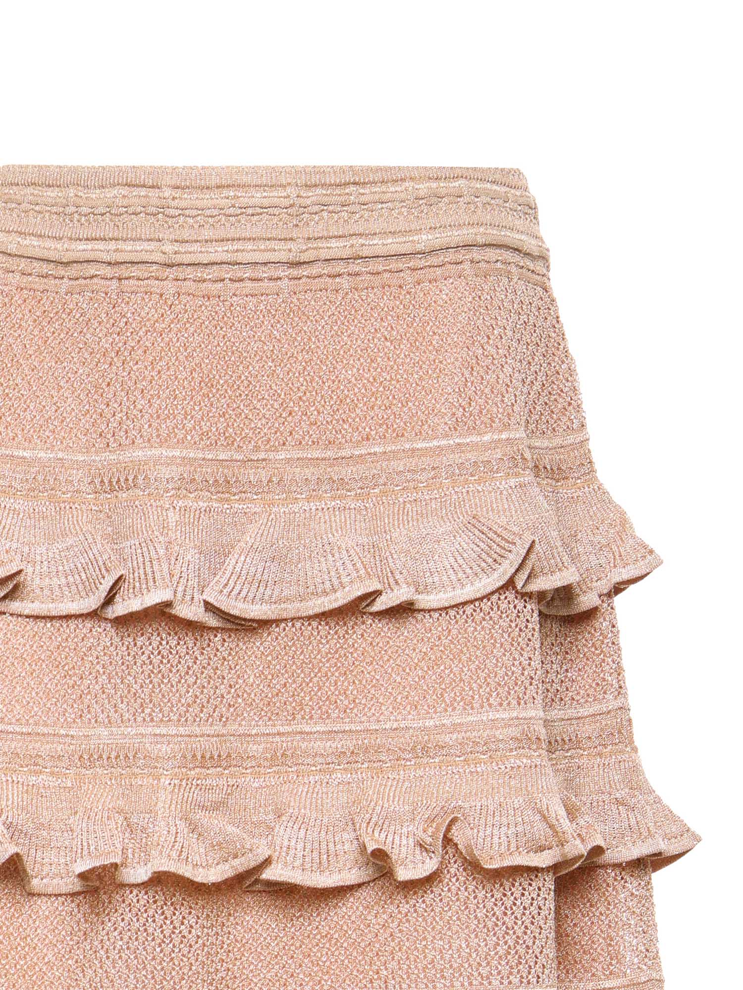 Maglieria REBELLION FRILL MIDI SKIRT METALLIC ROSE GOLD 4439SC261 MTRG MTRG ZIMMERMANN
