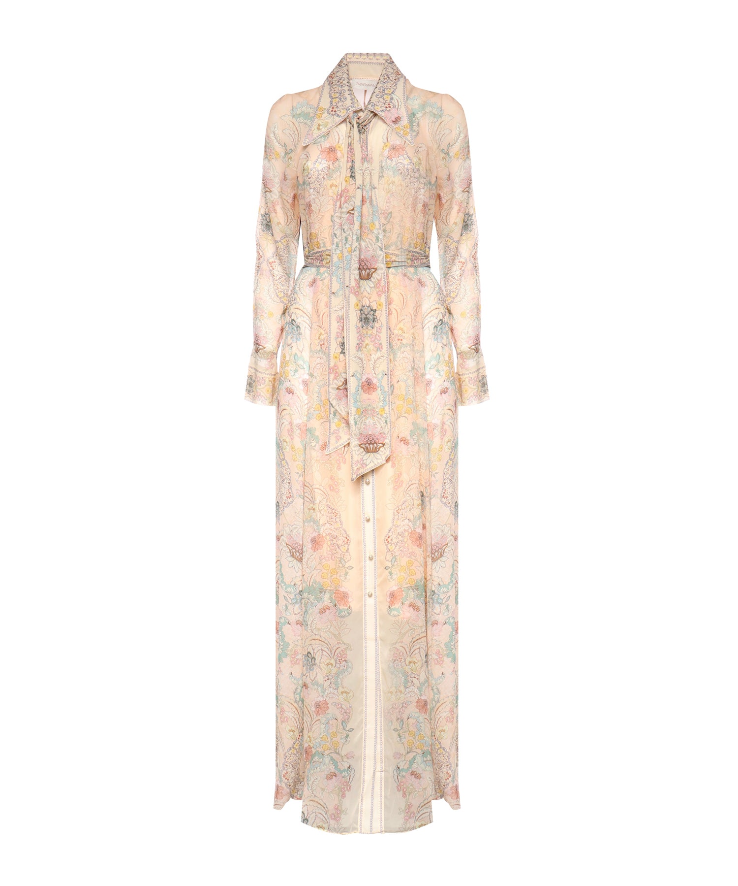 Abiti REBELLION PUSSYBOW SHIRT DRESS PINK FLORAL 5357DC261 PIF PIF ZIMMERMANN