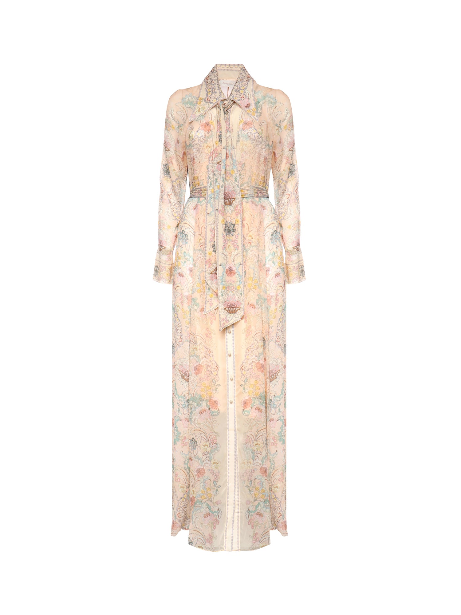 Abiti REBELLION PUSSYBOW SHIRT DRESS PINK FLORAL 5357DC261 PIF PIF ZIMMERMANN