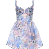 Abiti REBELLION DRAPE MINI DRESS SKY BLOOM 6493DC261 SKBLM SKBLM ZIMMERMANN